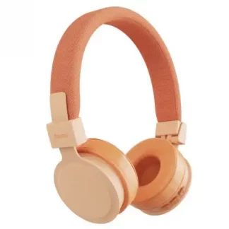 Hama (Freedom Lit III) Bluetooth Headset w/ Mic, 3.5mm Jack/USB-C, Foldable, Up to 15hrs Battery, Orange