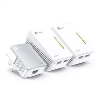 TP-LINK (TL-WPA4220T KIT) 300Mbps AV600 Wireless N Powerline Adapter Triple Kit