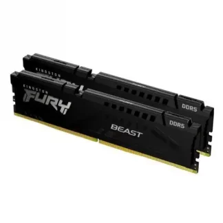 Kingston FURY Beast KF552C40BBK2-16Gaming System Memory, DIMM, DDR5, 5200MHz, 16GB (2 x 8Gb), Black Heatsink, 288 Pin, 1.25v, CL40