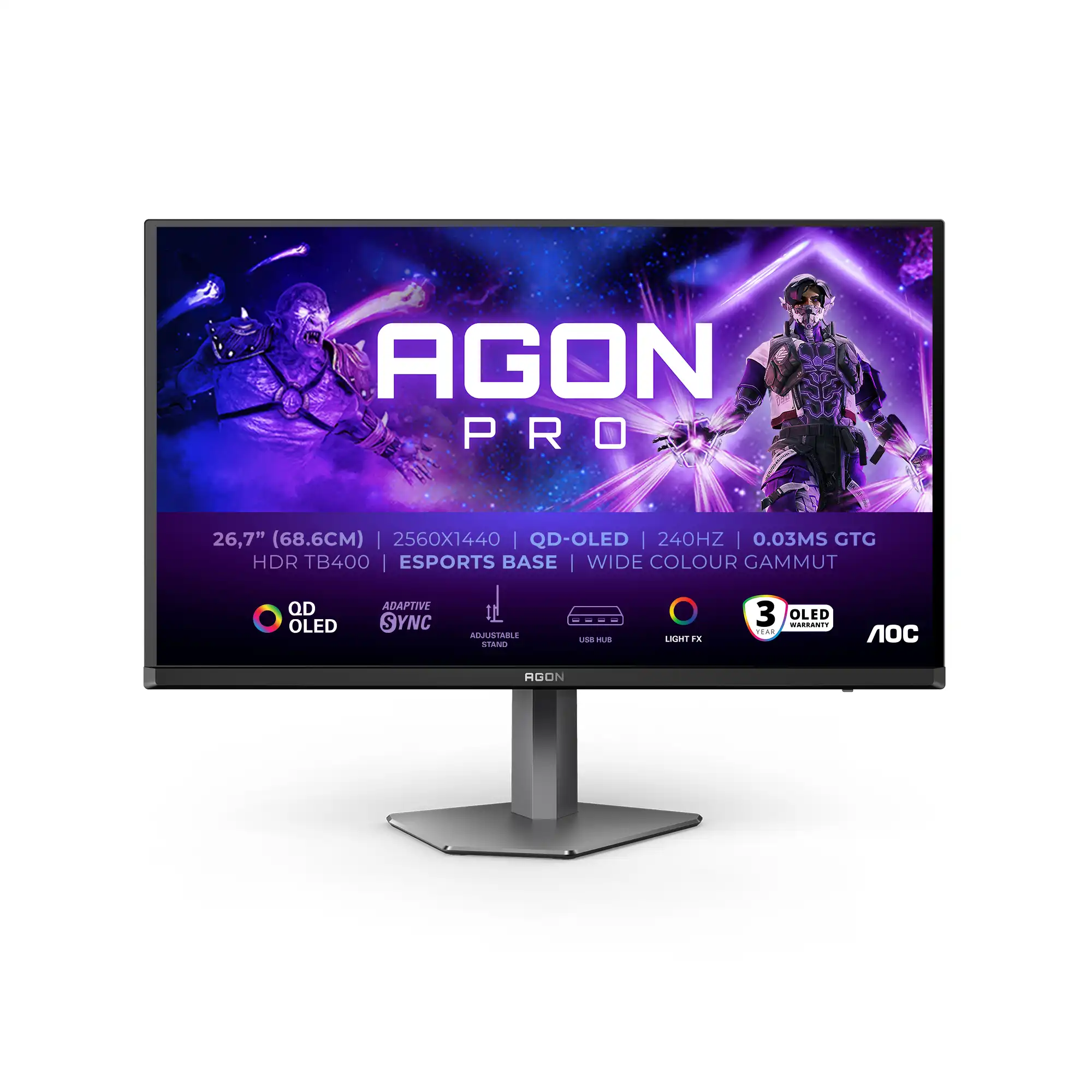 AOC AGON PRO AG276QZD2 27" OLED Monitor Gaming - Image 2