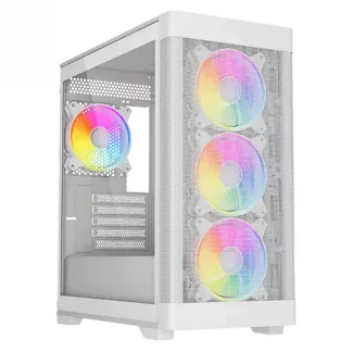 Vida Zephyr V2 White ARGB Gaming Case w/ Glass Window