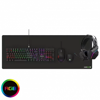 GameMax Pulse 4-in-1 Mechanical Keyboard Mouse Headset Mouse Pad Combo Kit