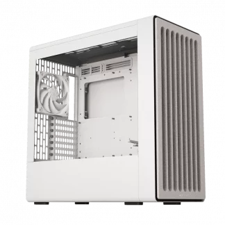 HAVN BF 360 Flow Premium Mid Tower Case - WhiteMid-tower PC case, Versatile fan support, Tempered glass window, 410mm GPU clearance, Full coverage airflow, SimpliCable routing