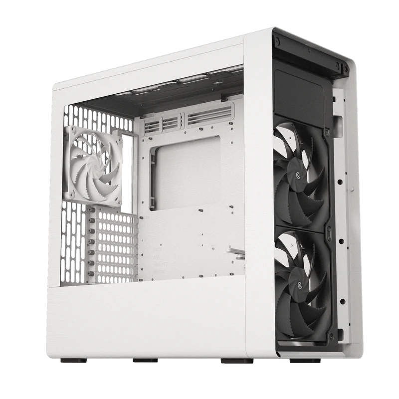 HAVN BF 360 Flow Premium Mid Tower Case - WhiteMid-tower PC case, Versatile fan support, Tempered glass window, 410mm GPU clearance, Full coverage airflow, SimpliCable routing - Image 3