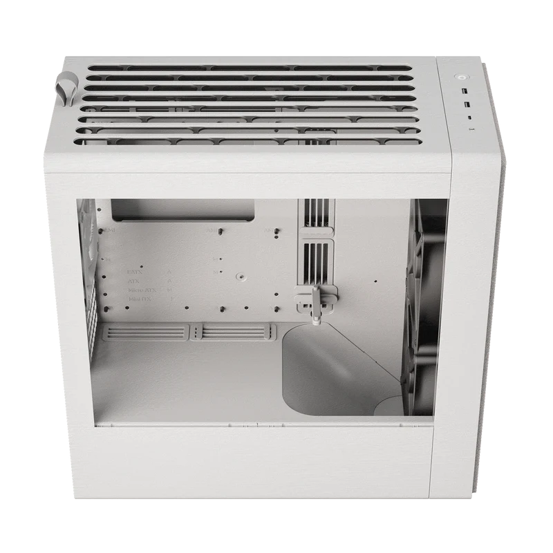 HAVN BF 360 Flow Premium Mid Tower Case - WhiteMid-tower PC case, Versatile fan support, Tempered glass window, 410mm GPU clearance, Full coverage airflow, SimpliCable routing - Image 4