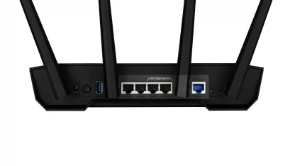 Tether Router Gaming ASUS TUF Gaming AX3000 V2 Dual Band WiFi 6 Router with Mobile Tethering ...