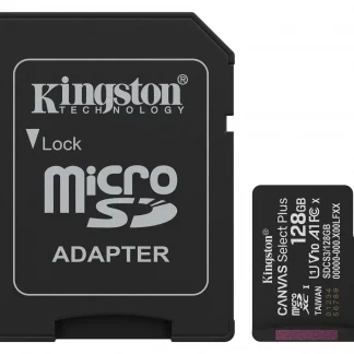 Kingston Technology 128GB microSDXC Canvas Select Plus Gen3 150MB/s A1 Card + Adapter