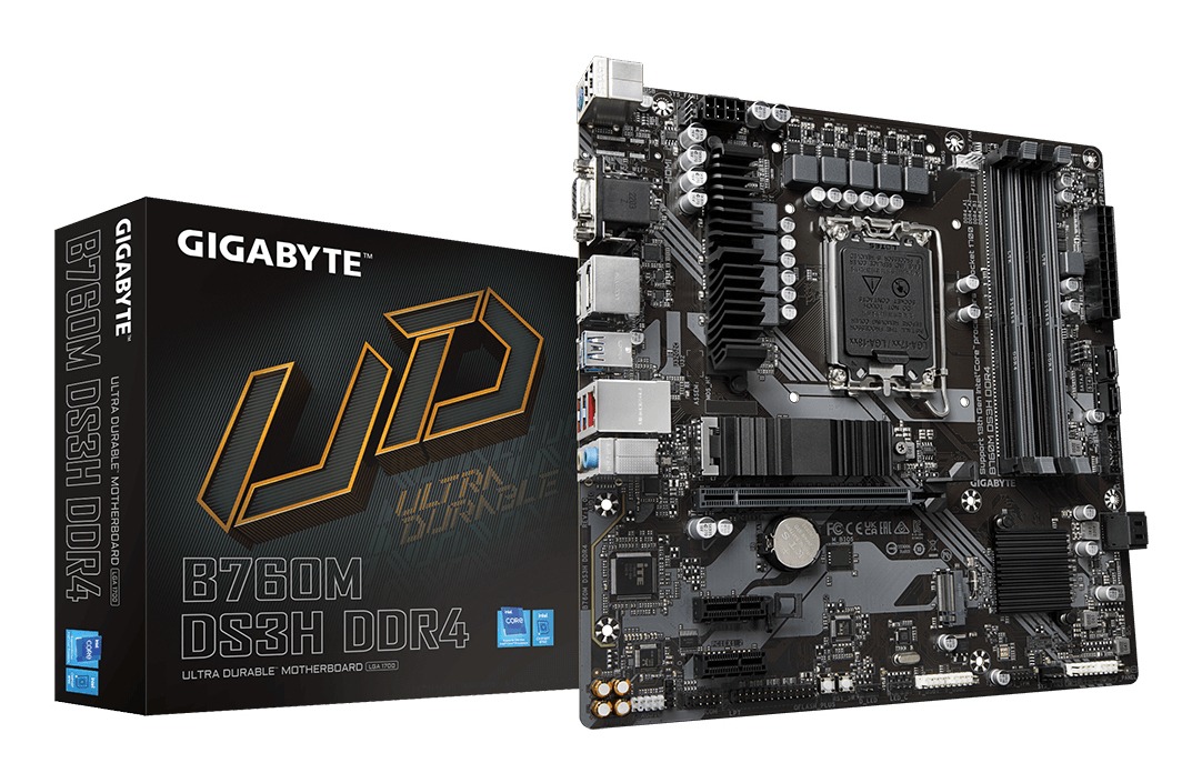 Gigabyte B760M DS3H DDR4 Ultra Durable Intel 1700 Socket Motherboard