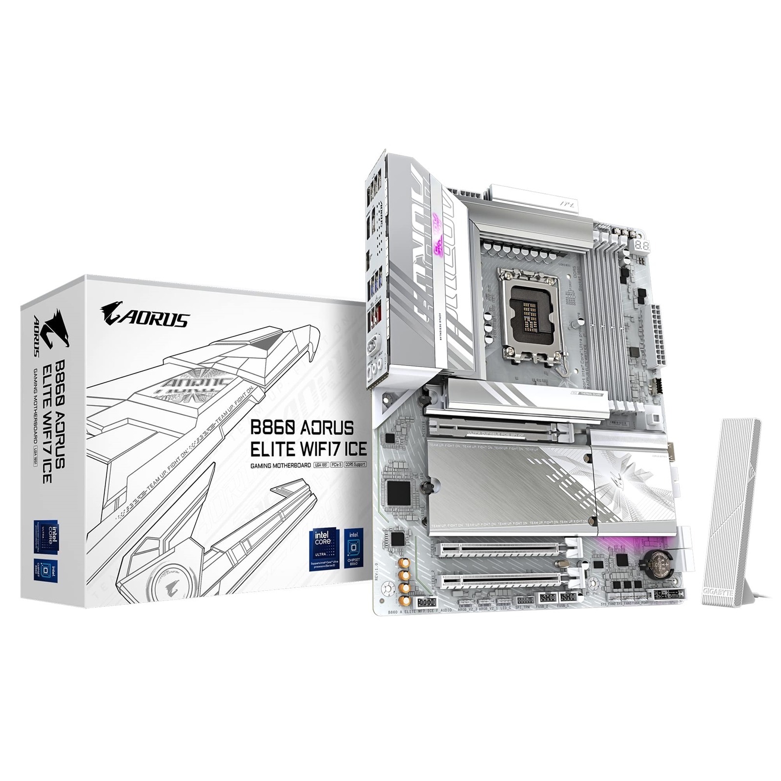 Gigabyte B860 AORUS ELITE WIFI7 ICE Intel 1851 Socket Motherboard