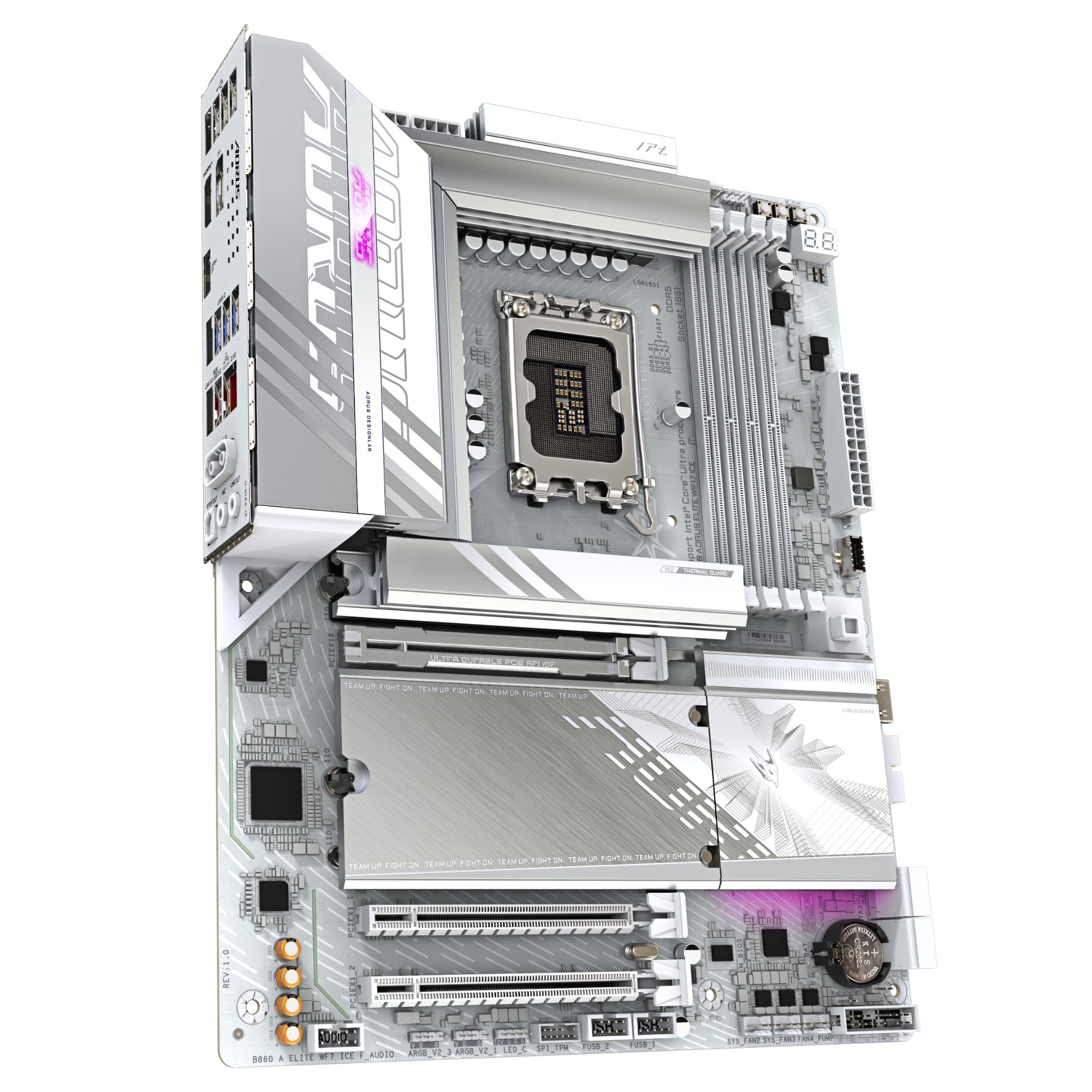 Gigabyte B860 AORUS ELITE WIFI7 ICE Intel 1851 Socket Motherboard - Image 3