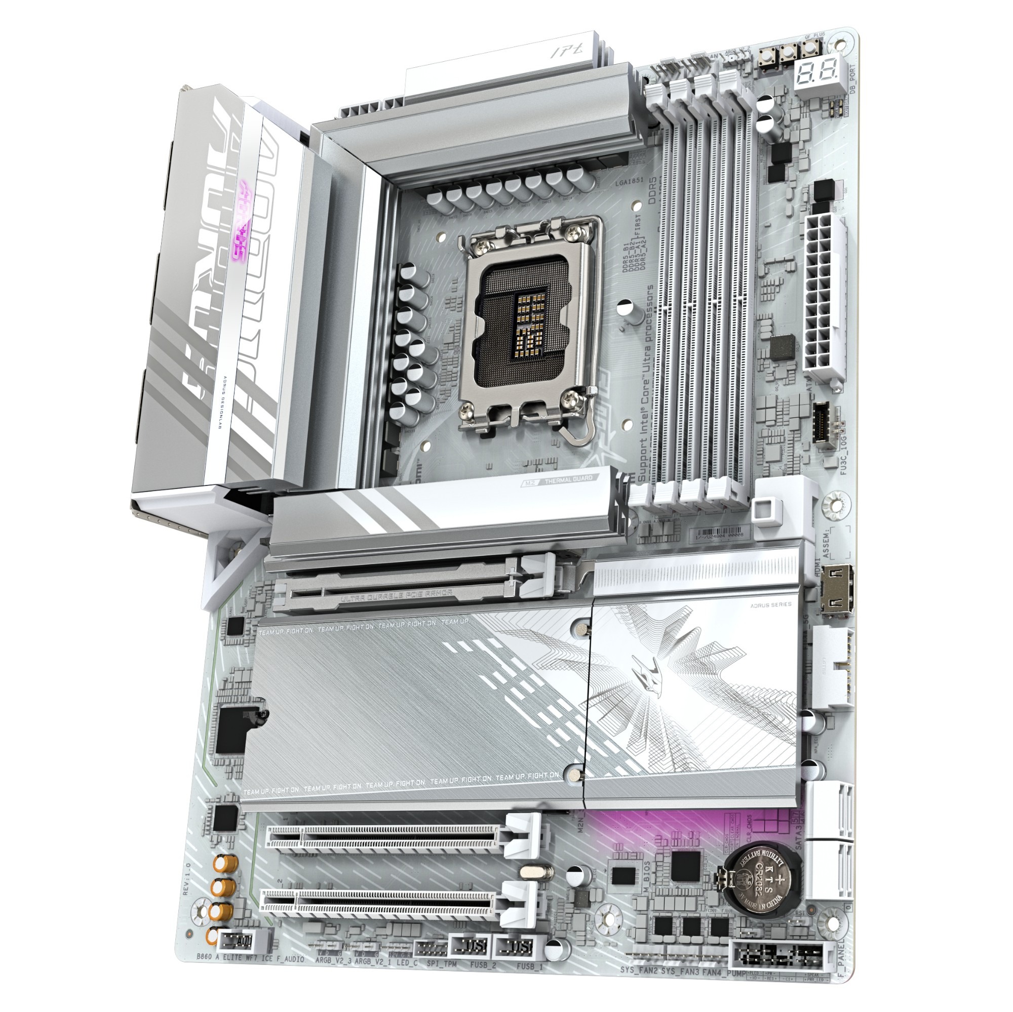 Gigabyte B860 AORUS ELITE WIFI7 ICE Intel 1851 Socket Motherboard - Image 4