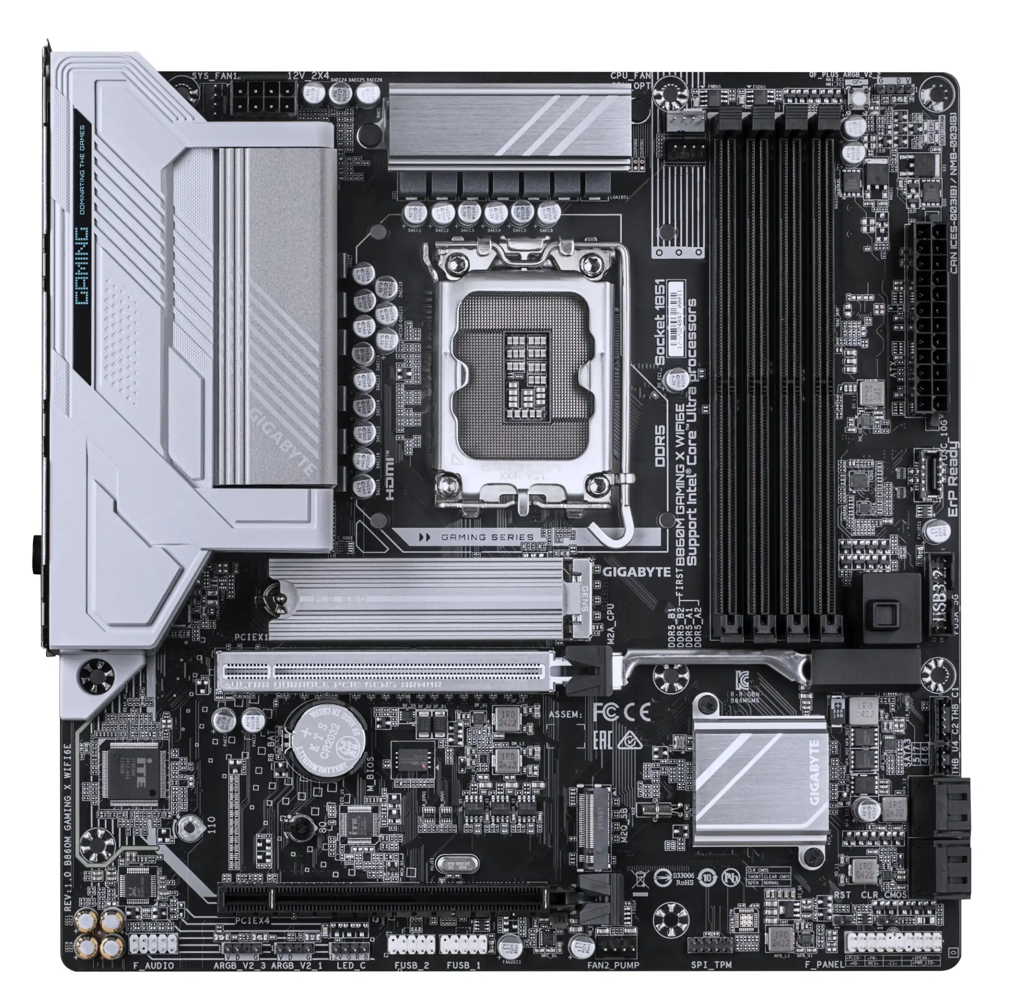 Gigabyte B860M GAMING X WIFI6E (Socket 1851/B860/DDR5/S-ATA 6Gb/s/Micro ATX) - Image 2