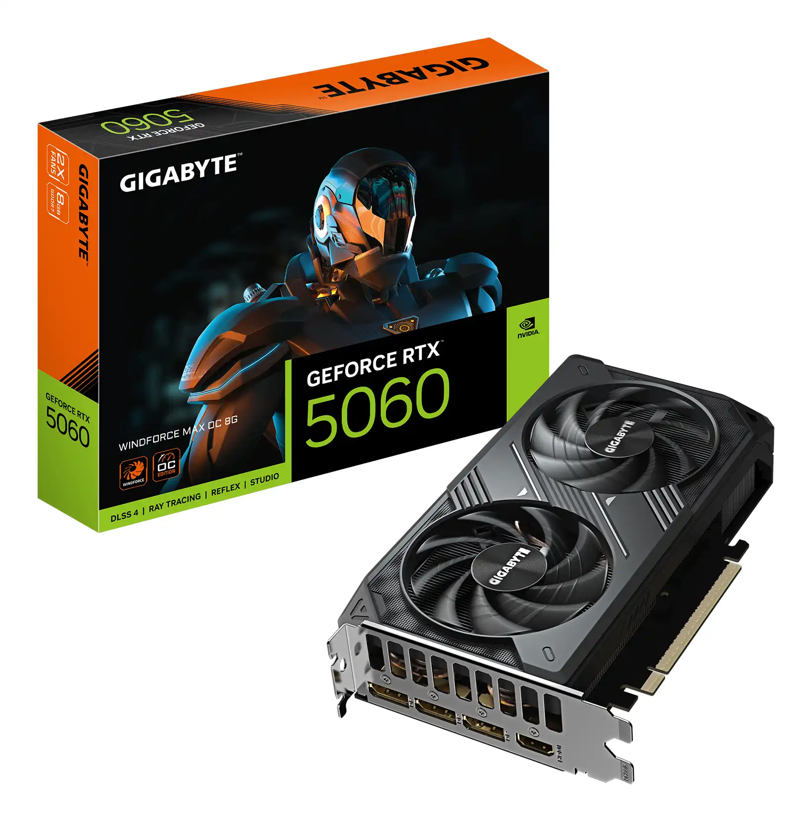 Gigabyte NVIDIA GeForce RTX 5060 WINDFORCE MAX OC 8G GDDR7 Graphics Card