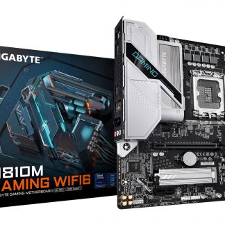 Gigabyte H810M GAMING WIFI6 Intel 1851 Socket Motherboard, Micro-ATX, 2x DDR5 Slots, 1x M.2 Socket, Fitted I/O Shield, 2.5GbE LAN, Wi-Fi 6, 1x DisplayPort / 1x HDMI Port