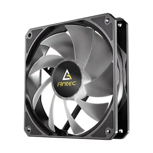 Antec P12 ARGB PWM 120mm Fan 3 pack - 4-Pin, Black, High-Airflow Cooling, 9-Blade Design with Anti-Vibration Pads - Image 3