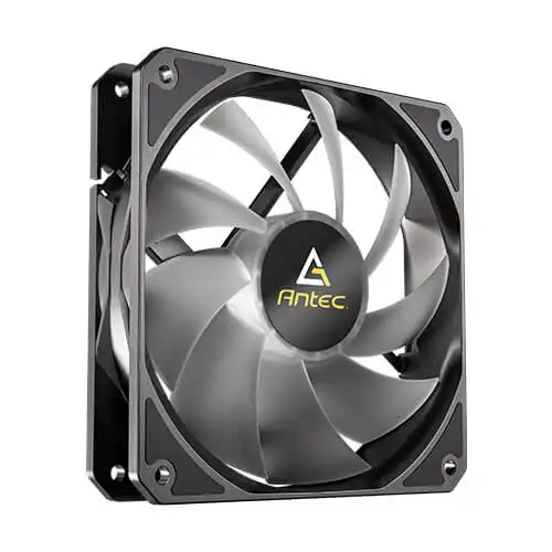Antec P12 ARGB PWM 120mm Fan 3 pack - 4-Pin, Black, High-Airflow Cooling, 9-Blade Design with Anti-Vibration Pads - Image 4