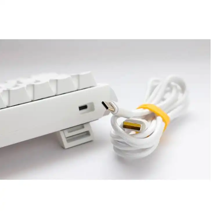 Ducky One 3 Classic 65 USB RGB Mechanical Gaming Keyboard Cherry Red - Pure White UK Layout - Image 4