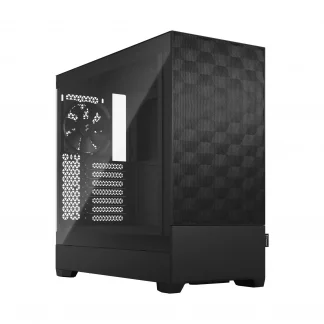 Fractal Design Pop Air (Black TG) Gaming Case w/ Clear Glass Window, ATX, Hexagonal Mesh Front, 3 Fans