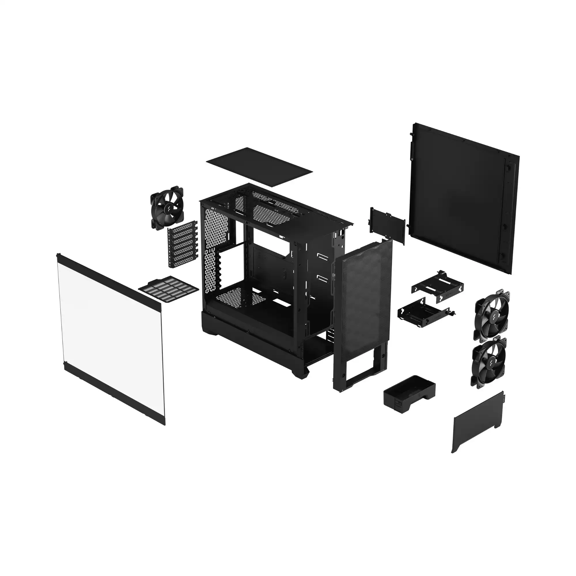 Fractal Design Pop Air (Black TG) Gaming Case w/ Clear Glass Window, ATX, Hexagonal Mesh Front, 3 Fans - Image 12