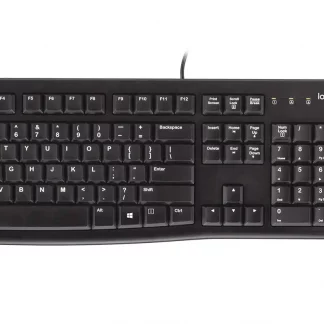 Logitech MK120 Wired Keyboard and Mouse Combo for Windows, Optical Wired Mouse, Full-Size Keyboard - US Layout