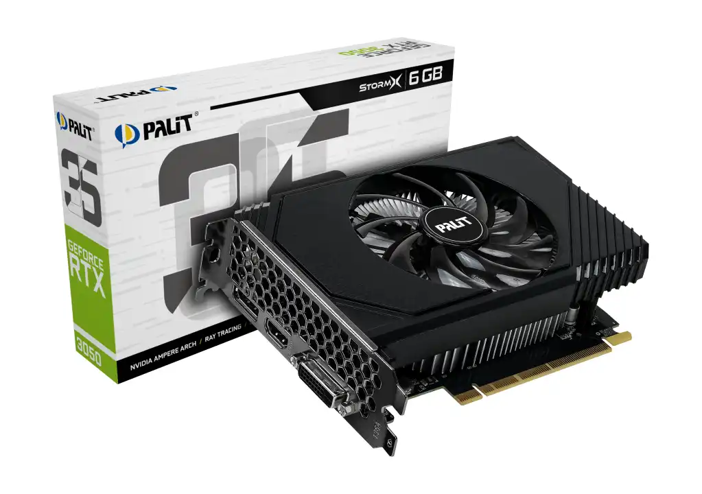 Palit GeForce RTX 3050 StormX (6GB GDDR6/PCI Express 4.0/1470MHz/14000MHz)