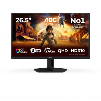AOC Q27G41ZDF 26.5" QD-OLED Black Monitor (2560x1440/0.03ms/HDMI/DisplayPort)