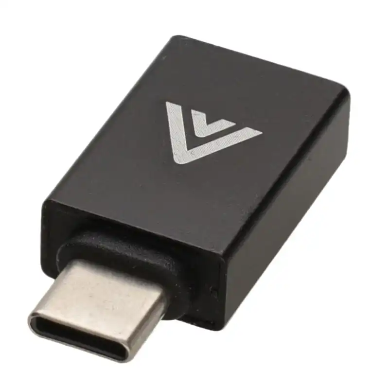 USB 2.0 Type A Socket to USB 3.1 Type C Male Plug Adapter BLACK
