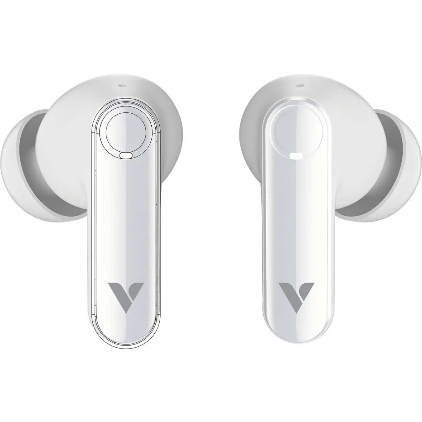 Verbatim TruSound Pro Earbuds Active Noise Cancelling + Environmental Noise Cancelling, White - Image 3