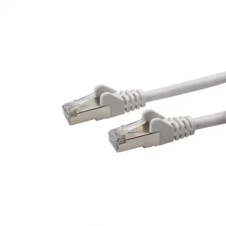 10m RJ45 CAT6A SSTP Stranded Flush Moulded LS0H Network Cable - 26AWG - White