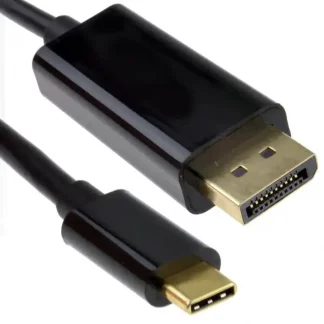 USB 3.1 Type C to DisplayPort Lead UHD 4K 60Hz Adapter Cable Black 1m