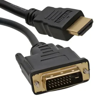 HDMI Digital Video Cable TO DVI-D 24+1pin Male Lead GOLD 2m