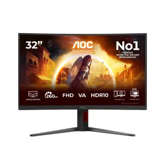 AOC C32G4Z 31.5" VA Black Multimedia Curved Monitor 1920x1080/0.3ms/HDMI/DisplayPort) 260Hz (OC, Native 240Hz)
