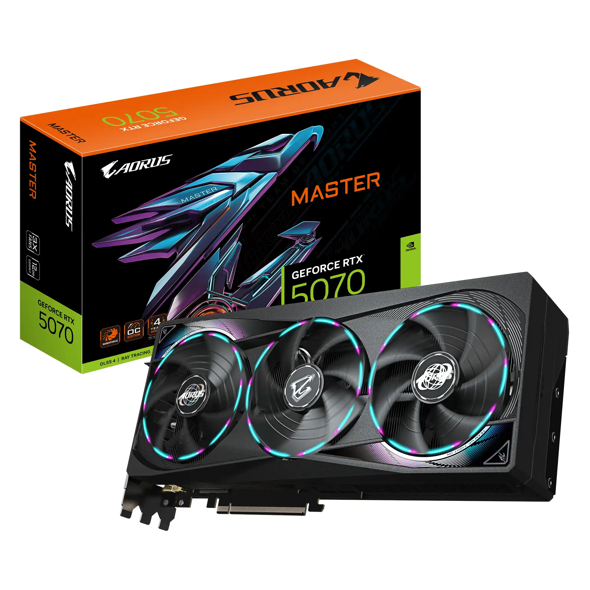 Gigabyte Aorus GeForce RTX 5070 Master 12G (12GB GDDR7/PCI Express 5.0/ MHz/28000MHz)
