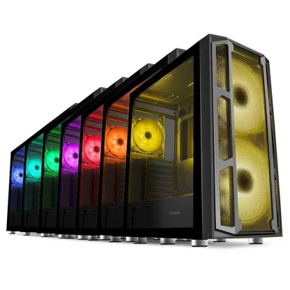 F15M Mesh Gaming Case 2x 20cm ARGB Fan 1x 12cm ARGB Fan TG Side MB Sync - Image 9