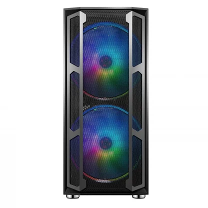 F15M Mesh Gaming Case 2x 20cm ARGB Fan 1x 12cm ARGB Fan TG Side MB Sync - Image 3