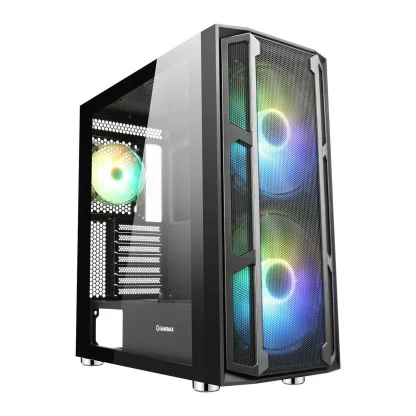 F15M Mesh Gaming Case 2x 20cm ARGB Fan 1x 12cm ARGB Fan TG Side MB Sync - Image 10