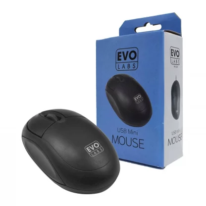 Evo Labs MO-001 USB Matte Black Mini Mouse - Image 7