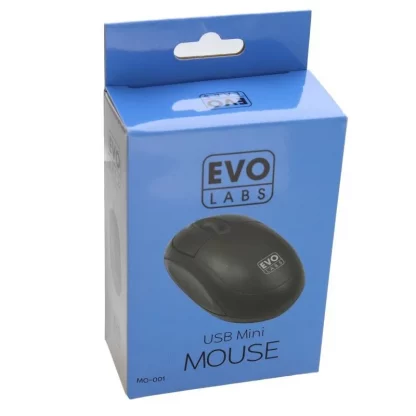 Evo Labs MO-001 USB Matte Black Mini Mouse - Image 2
