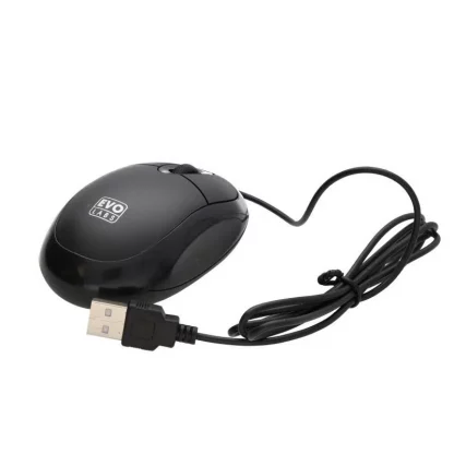 Evo Labs MO-001 USB Matte Black Mini Mouse - Image 5