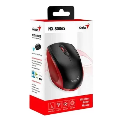 Genius NX-8006S Silent Wireless Mouse, 2.4 GHz with USB Pico Receiver, Adjustable DPI levels up to 1200 DPI, 3 Button with Scroll Wheel, Ambidextrous Design, Black - Image 3