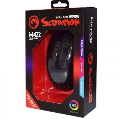Marvo Scorpion M422 USB RGB LED Black Programmable Gaming Mouse - Image 2