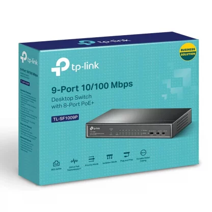 TP-Link TL-SF1009P - 9-Port Desktop Switch - 8-Port PoE+ - Image 8