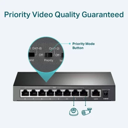 TP-Link TL-SF1009P - 9-Port Desktop Switch - 8-Port PoE+ - Image 6