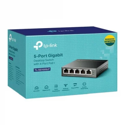 TP-LINK (TL-SG1005LP) 5-Port Gigabit Unmanaged Desktop Switch, 4-Port PoE, Intelligent Power, Steel Case - Image 8