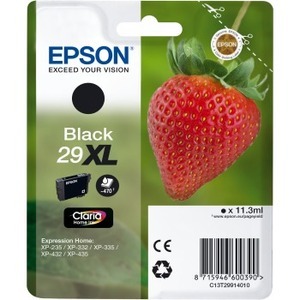 Epson 29XL  11.3 ml  XL size black originalnblister ink cartridge for Expression Home XP-235, 245, 247, 332, 335, 342, 345, 432, 435, 442, 445
