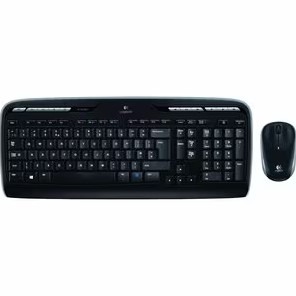 Logitech Wireless Combo MK330 Keyboard & Mouse - English (UK) - USB Wireless RF 2.40 GHz - USB Wireless RF Mouse - Scroll Wheel for PC