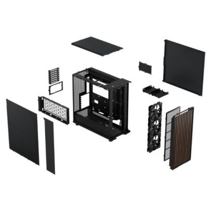 Fractal Design North XL Charcoal Black (Black Solid) Case, E-ATX, Fine Mesh Side, 3 PWM Fans, USB-C, Walnut Front - Image 15
