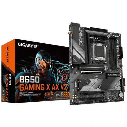 Gigabyte B650 GAMING X AX V2AMD Socket AM5, 1x PCIe 4.0 x16, 2x PCIe 3.0 x1, 2x M.2 2280, WiFi 6E, Realtek 2.5GbE LAN, HDMI/DisplayPort