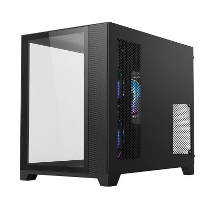 Vida Akira Black ARGB Gaming Case w/ Glass Front & Side, Micro ATX, 3x ARGB Fans, 6-Port PWM ARGB Fan Hub - Image 4