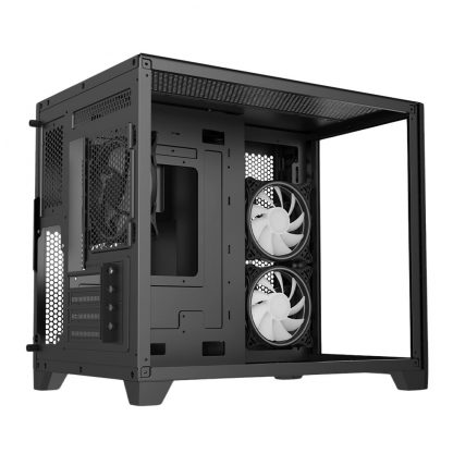 Vida Akira Black ARGB Gaming Case w/ Glass Front & Side, Micro ATX, 3x ARGB Fans, 6-Port PWM ARGB Fan Hub - Image 8